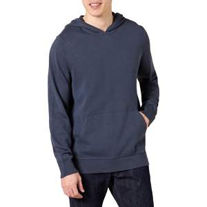 Sweat à capuche d'hiver pour homme - 100% coton polaire, pull oversize respirant, tissu tricoté écologique, poche à impression sérigraphique - Product Image 1