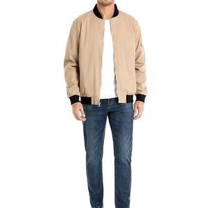 High Quality Customizable Men's Winter Bomber Jacket Stand Collar <b>Wind</b> <b>Breaker</b> Casual Canvas Outwear with OEM - Product Image 2