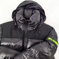 Veste d'hiver matelassée en nylon pour homme, style outdoor, avec rembourrage en duvet de canard, fermeture éclair en satin, parka d'extérieur, taille plus, style urbain