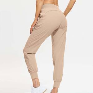 Pantalon droit ample uni personnalisé pour femmes vêtements de sport de haute qualité pantalons pour femmes extensibles à taille haute et à jambes larges - Product Image 3