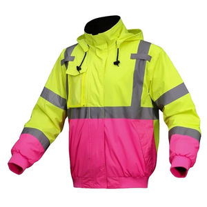 Chaqueta de Seguridad Reflectante de Alta Visibilidad, Transpirable, de Secado Rápido, Ligera, 100% Poliéster, Certificada CE, para Hombres, Trabajo al Aire Libre - Product Image 4