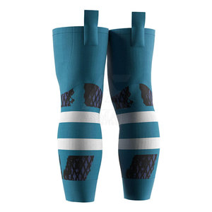 Chaussettes de hockey sur glace sublimées en tissu polyester léger 2025, entièrement personnalisables, nouveau style - Product Image 3