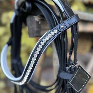 Haute qualité en cuir verni véritable cheval bride Durable Western équestre mèches d'équitation Logo personnalisé Premium Western équitation - Product Image 2