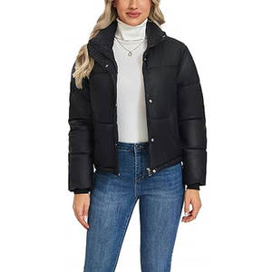 เสื้อแจ็คเก็ตผ้าฝ้ายแบบพองตัว เสื้อโค้ทกันหนาว กันน้ำ ระบายอากาศได้ดี คุณภาพสูง เสื้อคลุมมีเชือกผูก ซิปเก๋ไก๋ อุ่นสบาย สไตล์ลำลอง สำหรับอากาศหนาว - Product Image 1