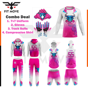 Vente en gros d'uniformes de football 7on7 personnalisés, design de logo personnalisé, chemises de sublimation pour le sport - Product Image 6