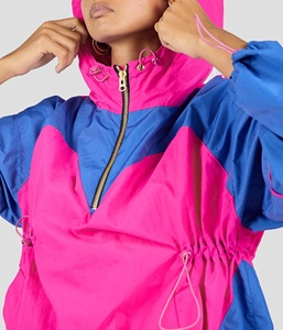 Nuevo estilo de moda para mujer, chaqueta cortavientos transpirable con cremallera, ropa deportiva, venta al por mayor, Jersey personalizado, chaqueta cortavientos de nailon - Product Image 3