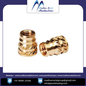 Proveedor indio personalizado moldeado por inyección de latón insertThread moleteado insertos tuercas para granel - Product Image 5