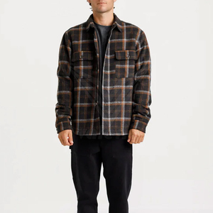 เสื้อเชิ้ตผ้าฟลานเนลลายตารางสำหรับขี่มอเตอร์ไซค์ คุณภาพสูงสุด ผลิตตามสั่ง ผ้าฝ้าย % ระบายอากาศได้ดี ทรงปกติ แขนยาว สำหรับผู้ชาย - Product Image 4