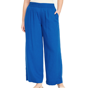 Pantalones de pierna ancha para mujer de alta calidad personalizados OEM, Exportación de fábrica de Bangladesh, estilo frontal plano de invierno orientado - Product Image 5