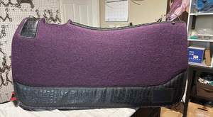 Coussin de selle occidental léger lavable respirant doublure polaire en cuir utilisation équestre Protection du cheval HOOF N TACK - Product Image 2