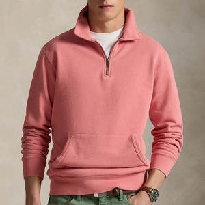 2025 gros hommes sweats meilleur tissu coton sweat personnalisé plaine sweat personnalisé demi fermeture éclair sweats à capuche sweat-shirt - Product Image 1