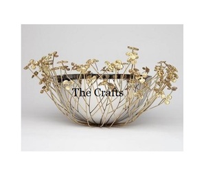 Round Shape Decorative Bowl In Aluminium Gold Color <b>Chocolate</b> Dessert Bowl For Hotel <b>Wedding</b> Restaurant Use - Product Image 4