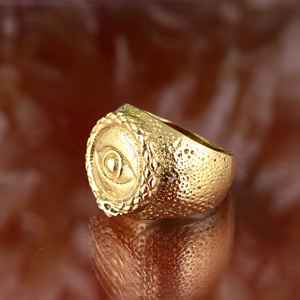 Anillos de joyería de moda chapados en oro de 18 quilates o latón Alianzas de Boda estilo retro para hombre éxito de ventas - Product Image 4