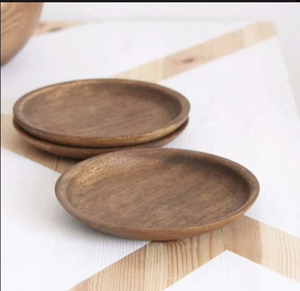 Plato de madera para vajilla, vajilla, gran oferta, plato para servir comida, platos y bandejas de madera de acacia de proveedores indios - Product Image 3