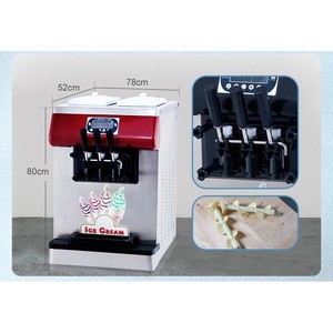 เครื่องทำไอศกรีมนุ่ม Kolice ICM-335 แบบตั้งโต๊ะ 3 รสชาติ ผลิตน้ำแข็งได้ 40-45 ลิตร/ชั่วโมง ทำจากสแตนเลส ใช้ไฟ 110/220V ได้รับมาตรฐาน CE ETL - Product Image 6