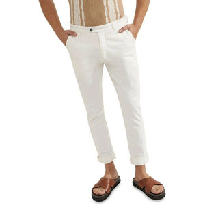 Pantalones Chino Extra Grandes para Hombre, Cintura Alta, Logotipo Personalizado, Corte Recto, Pantalones de Hombre con Rayas Curvas, Transpirables - Product Image 4