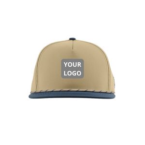 Outdoor Performance Rope Golf Hat Two Tone Design 5-Panel Adjustable Snapback Breathable <b>Quick</b> <b>Dry</b> <b>Cap</b> with Custom Logo - Product Image 1