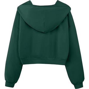 Sudadera con Capucha Corta y Sexy para Mujer, Diseño Moderno, Sudadera de Algodón con Capucha, Manga Larga, Estilo Urbano, Prenda Informal y Cómoda - Product Image 2