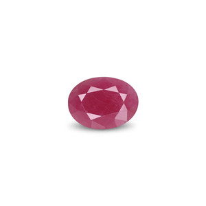 Rubí Sintético Creado en Laboratorio de 4.87 Quilates, Corte Esmeralda Facetado y Ovalado de 8mm de Altura, Tratado Térmicamente para Accesorios de Joyería - Product Image 1