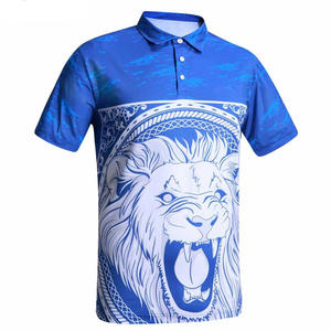 Nuevos productos Moda 275GSM 100% Algodón Color sólido Cuello redondo Serigrafía Verano Polos para hombres - Product Image 5