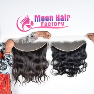 Prix de gros direct d'usine à 100%, produit de qualité, cheveux humains indiens bruts, frontal Bodywave, doux, soyeux, naturel, fabricant en vente - Product Image 5