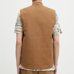 Chaleco Cargo de invierno informal personalizado para hombre, de secado rápido, con cuello en V, estilo callejero, diseño de utilidad con varios bolsillos, mezcla de poliéster y algodón - Product Image 6