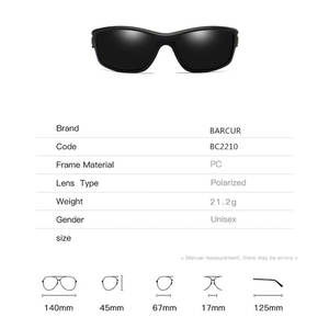 Lunettes de soleil de sport avec vision nocturne, monture en PC tendance, protection UV, verres rouges pour le cyclisme - Product Image 2