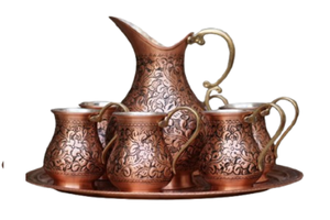 Pichet en cuivre sans toxine fini antique Pichet Design de dessus Home Centre Servir Ware & Drink Ware Utiliser Coper Jug avec poignée - Product Image 3