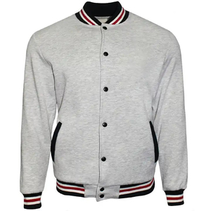 Blouson universitaire respirant enduit, personnalisable avec logo, col montant, broderie chenille, poches décoratives, saison hiver, unisexe, vente en gros - Product Image 3