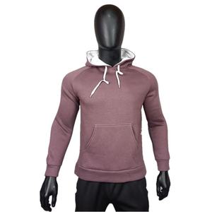 OEM al por mayor de los hombres de peso pesado de algodón Tech polar cremallera completa con capucha logotipo personalizado impreso de alta calidad transpirable conjunto a prueba de viento - Product Image 2