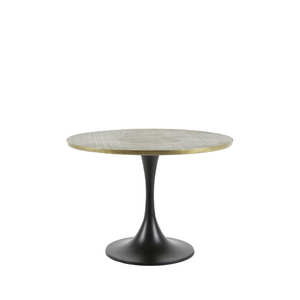 Table d'appoint en métal au design moderne de luxe motif rond bleu or noir pour chambre à coucher meubles de salon - Product Image 2