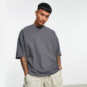 T-shirt oversize en gros, unisexe, hip-hop, oversize, homme, coton, travail, t-shirt lourd, t-shirts oversize avec impression - Product Image 2