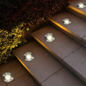 2W luce da pavimento rotonda a LED calda bianca 3000K 24 Volt griy per uso sotterraneo - Product Image 3