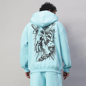 Custom 500 Gsm Fleece Pullover Hoodies Oversized Drop Shoulder Designer Hoodies con cuello con capucha Text Logo Design by Crownfy - Product Image 5