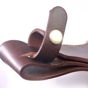 Gaine de couteau en cuir marron grainé fait à la main de haute qualité | Gaine en cuir au design uni pour couteaux fixes de 4 pouces - Product Image 4