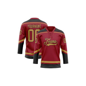 Camiseta de hockey juvenil transpirable de doble cara sublimada OEM, uniforme de hockey sobre hielo personalizado con nombre de equipo, camiseta de hockey sobre hielo barata - Product Image 2