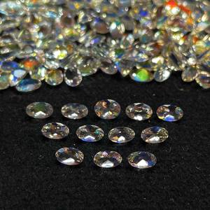 Piedra Lunar Arcoíris de Madagascar Natural de Buena Calidad, Corte Ovalado, Gema Suelta de 3*4-3*5 MM, Piedra Lunar para Joyería - Product Image 1