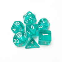 Ensemble de dés polyédriques en résine écologique de 16 mm avec logo personnalisé gravé, 7 pièces, doré à chaud, jaune, coins arrondis, pour D&D