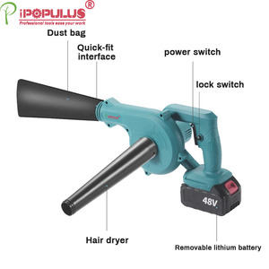 Dépoussiéreur électrique sans fil iPOPULUS Puissant <span class=keywords><strong>souffleur</strong></span> de feuilles de poussière <span class=keywords><strong>Batterie</strong></span> rechargeable pour le nettoyage - Product Image 5