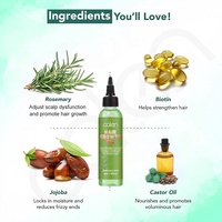 Huile capillaire Oalen aux ingrédients végétaux à l'argan, huile rafraîchissante à la menthe pour la croissance des cheveux, nourrissante et soulageant les tensions.