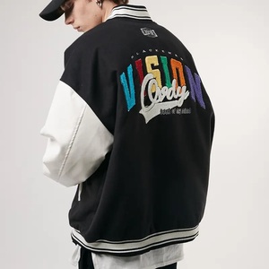 Chaquetas Varsity de Béisbol de Lana Unisex Personalizadas, de Alta Calidad, con Cuello Alto, Bordado Personalizado, Servicio OEM - Product Image 4