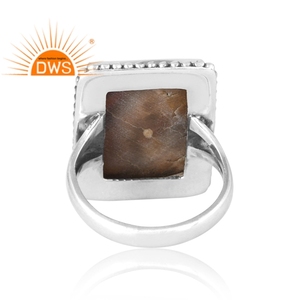 Anillo apilable de piedras preciosas de nácar Natural de Plata de Ley 925, joyería personalizada para mujer, regalo para ella - Product Image 2