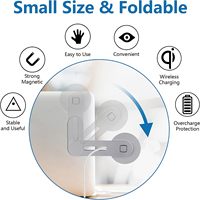Support de téléphone magnétique pour ordinateur portable sur moniteur d'ordinateur Support d'extension mince pour iPhone 14/13/12 Series Case et tous les téléphones