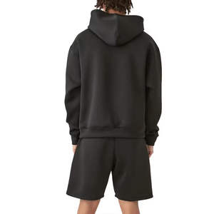 Survêtement pour homme 100% coton personnalisé, ensemble de survêtement à capuche en deux pièces, sweat-shirt décontracté à manches courtes, ensemble de shorts de sport, fabricant - Product Image 5