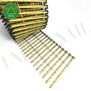 2.3x45mm Coil Pallet Nails Checkered Head Design Custom Sizes Screw/Smooth Shank for <b>Pneumatic</b> Coil <b>Nailer</b> From Vietnam - Product Image 4