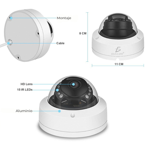 Telecamera di Sorveglianza Dome 4MP con Zoom 4X, Uscita POE, Funzione Pan-Tilt, Rilevamento Movimento, Microfono Integrato, Audio Bidirezionale per Interni ed Esterni - Product Image 5