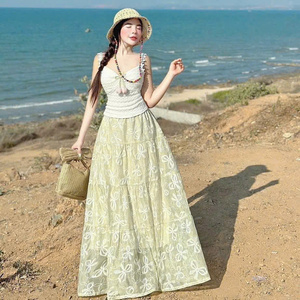 เสื้อผ้า2023ยาวทะเลสำหรับผู้หญิงชุดเสื้อผ้าสองชิ้นแฟชั่นธรรมชาติสวมใส่ง่ายออกแบบได้ตามต้องการ - Product Image 4