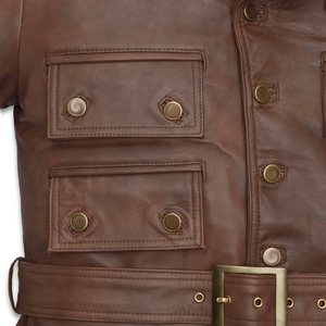 Precio barato Nuevo estilo Chaquetas de cuero con logotipo personalizado Nuevo diseño Chaquetas de cuero genuino Chaqueta de invierno de cuero de alta calidad - Product Image 3