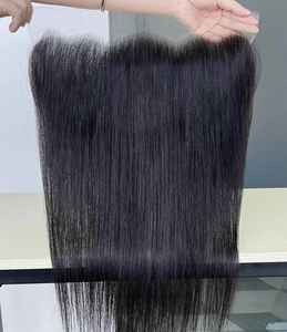 Peluca de encaje de cabello humano con ondas de agua largas 30 pulgadas de grosor y Negro natural hinchable - Product Image 1