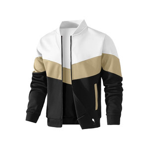 Gran oferta, chaqueta Bomber de algodón vaquero ajustada para hombre, estilo Vintage, cuello levantado, logotipo frontal con cremallera para ropa de abrigo de invierno - Product Image 6